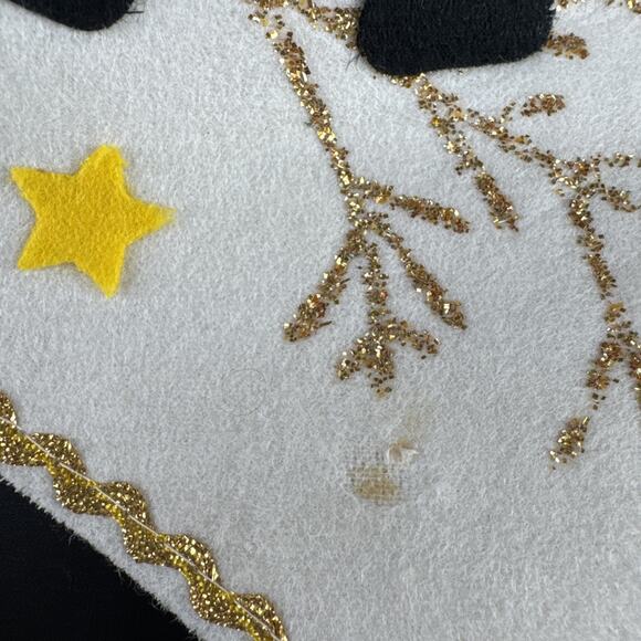 MCM Christmas Stocking Santa Claus Felt Applique Made In Japan 1950s Holiday Lot - Picture 14 of 15